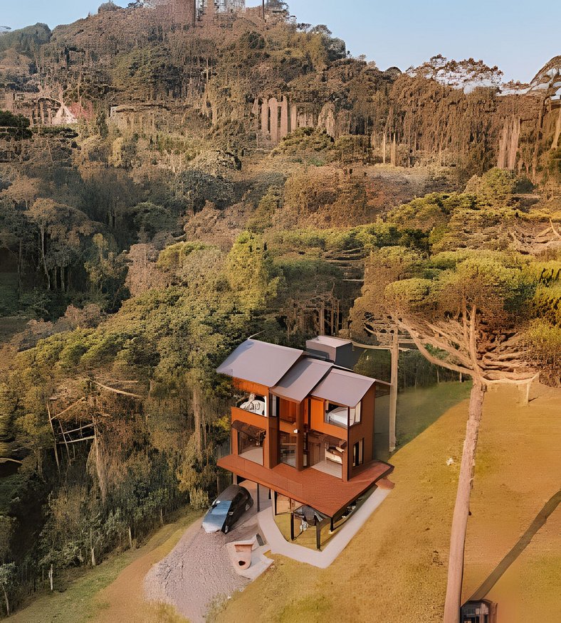 Chalé Com Hidromassagem e Vista Paras as Montanhas